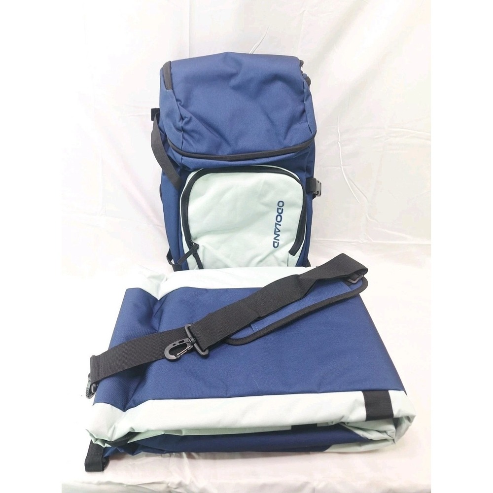 Odoland Ski Bag & Boot Bag, Padded Ski Bags for Air Travel, Blue/Light Blue